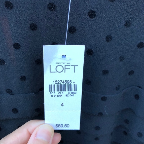 LOFT Black Polka Dot Dress - NWT! - Picture 6 of 6